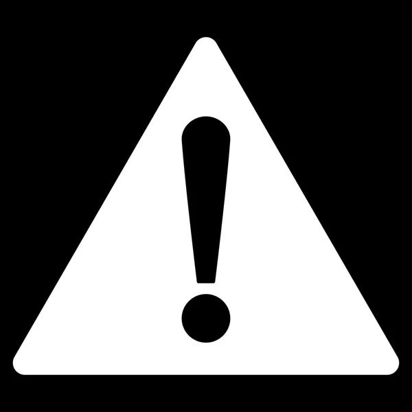 Warnung flache weiße Farbe Symbol — Stockvektor