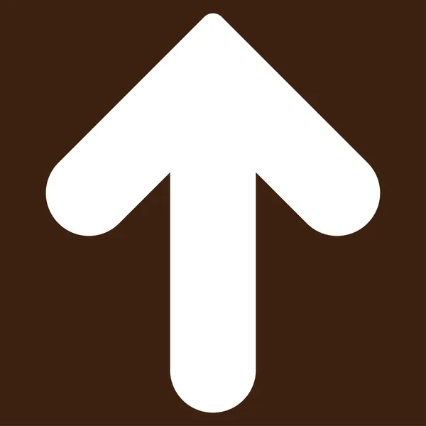 Flèche vers le haut icône de couleur blanche plate — Image vectorielle