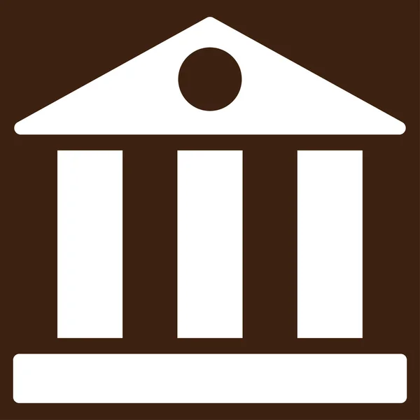 Banka plochá bílá Barevná ikona — Stockový vektor