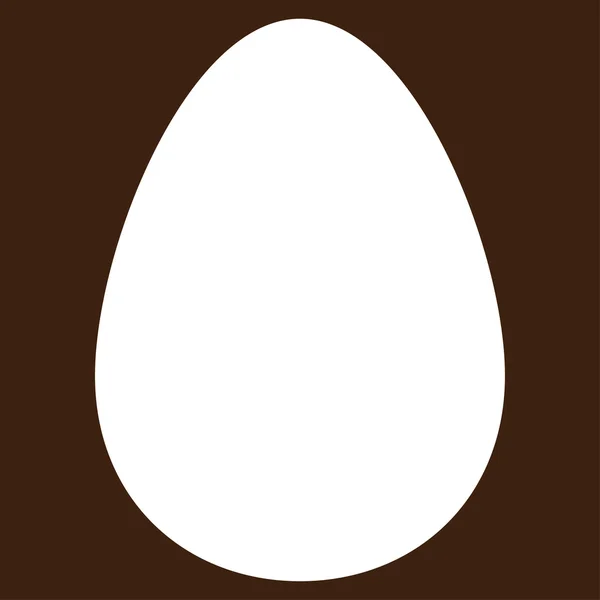 평면 흰색 달걀 색 아이콘 — 스톡 벡터
