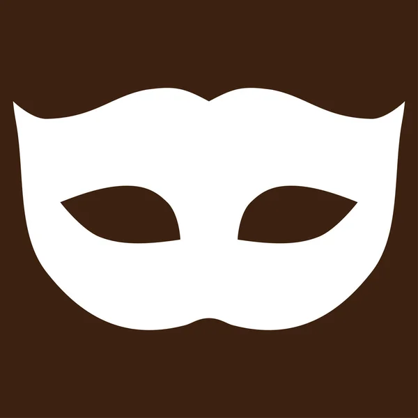 Значок белого цвета в маске конфиденциальности — стоковый вектор