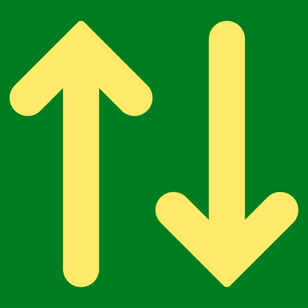 Flip vertikale flache gelbe Farbe Symbol — Stockvektor