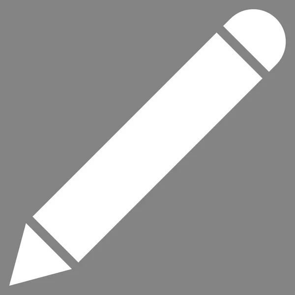 平らな白い鉛筆色のアイコン — ストックベクタ