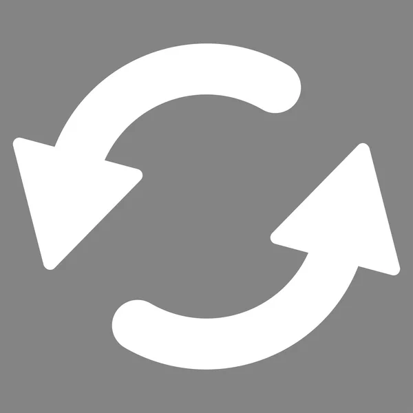 Ccw platte witte kleur pictogram Vernieuwen — Stockvector