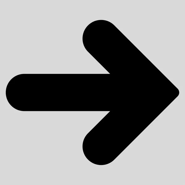 Arrow Right flat black color icon — Wektor stockowy