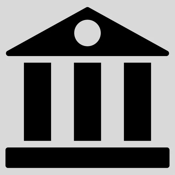 Bank flat black color icon — Stock vektor