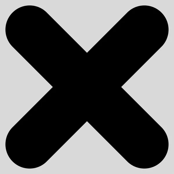 Cancel flat black color icon — 图库矢量图片