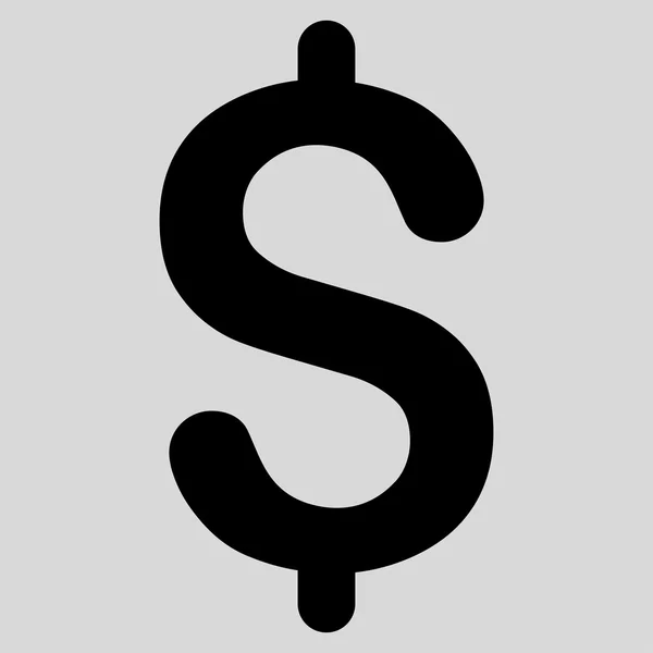 Dollar flat black color icon — 스톡 벡터