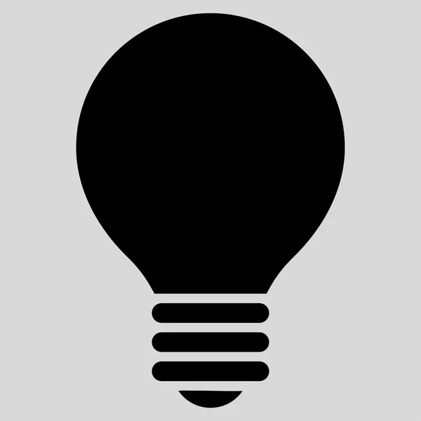 Lâmpada elétrica plana ícone de cor preta —  Vetores de Stock