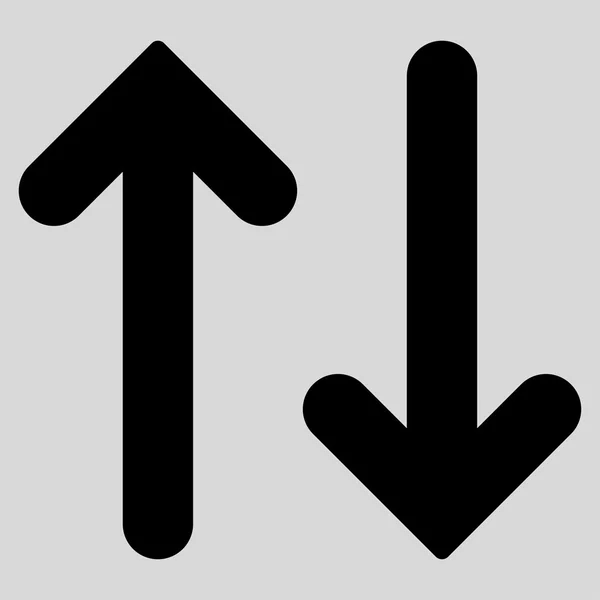Flip Vertical plat icône de couleur noire — Image vectorielle