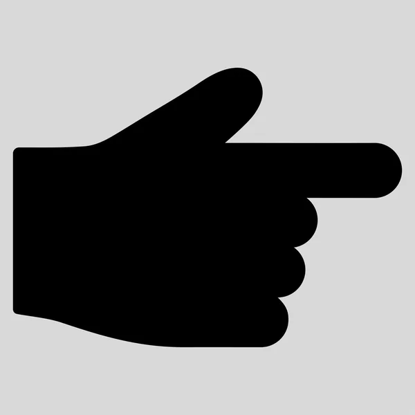 Index Finger flat black color icon — Stockvector
