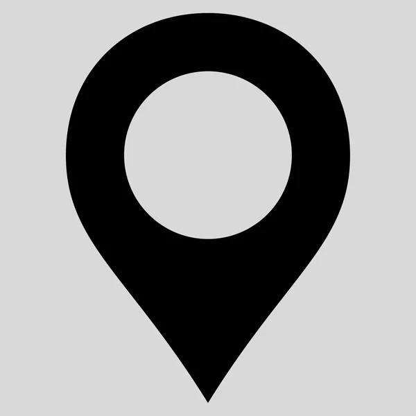 Mapa Marcador plana ícone de cor preta — Vetor de Stock