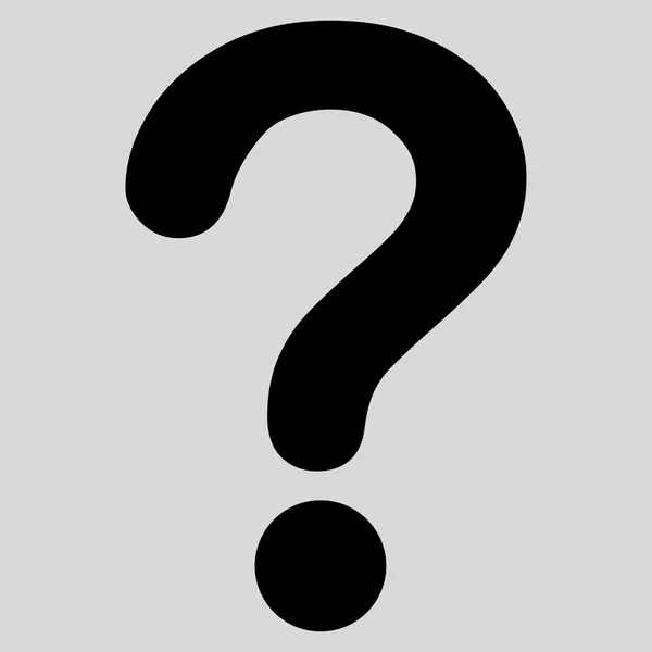 Question icône de couleur noire plate — Image vectorielle
