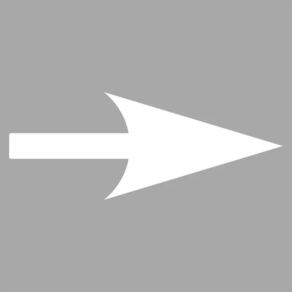 Arrow Axis X flat white color icon — Stock Vector