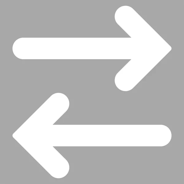 Flip Horizontal plat icône de couleur blanche — Image vectorielle