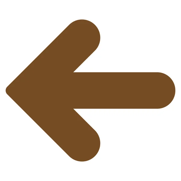 Seta Esquerda ícone de cor marrom plana —  Vetores de Stock