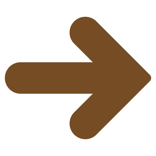 Arrow Right flat brown color icon — Stockvector