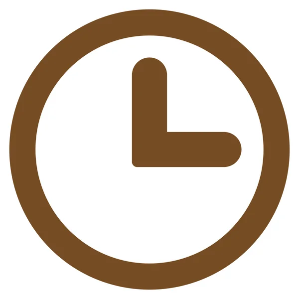 Clock flat brown color icon — ストックベクタ