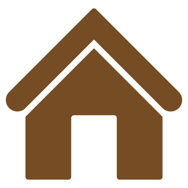 Página inicial ícone de cor marrom plana —  Vetores de Stock