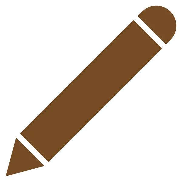 Піктограма плоского коричневого кольору олівця — стоковий вектор