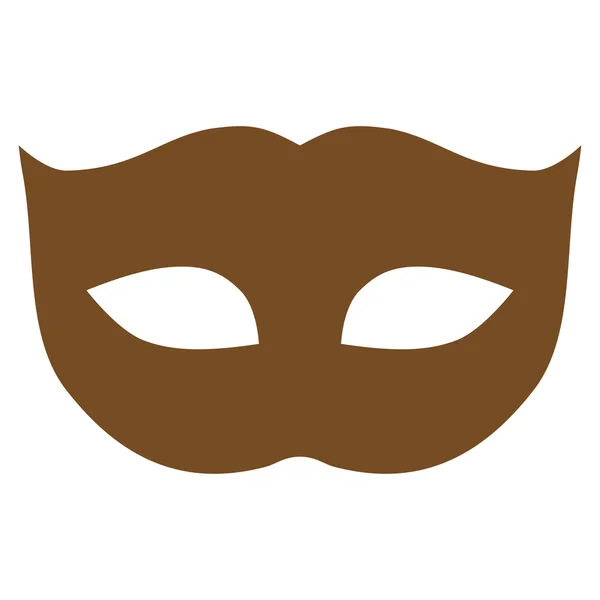 Máscara de privacidade ícone de cor marrom plana — Vetor de Stock