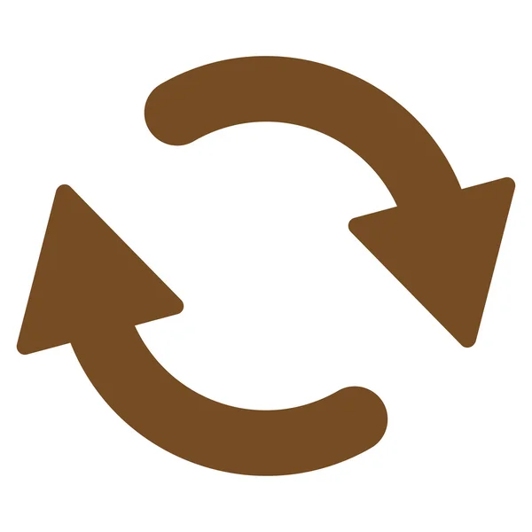 Refresh flat brown color icon — 스톡 벡터