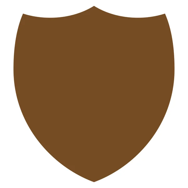 Escudo plano icono de color marrón — Archivo Imágenes Vectoriales