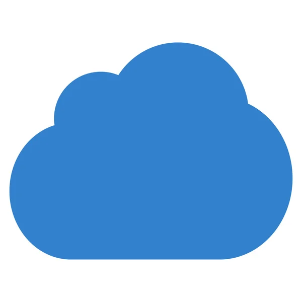 Nube plana icono de color cobalto — Vector de stock