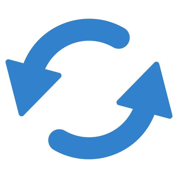 Refresh Ccw pictograma de culoare plat de cobalt — Vector de stoc