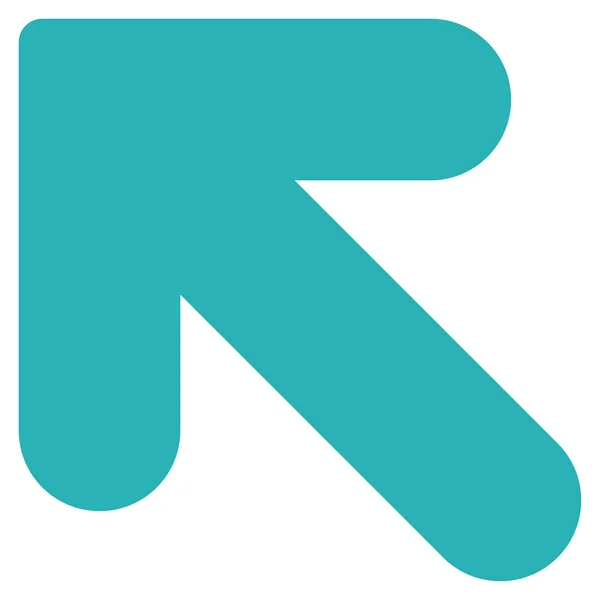 Arrow Up Left flat cyan color icon — 图库矢量图片