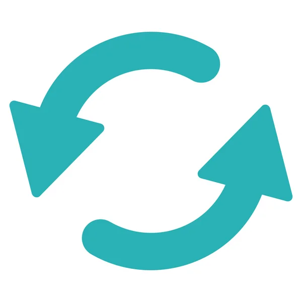 Refresh Ccw flat cyan color icon — Stockvector