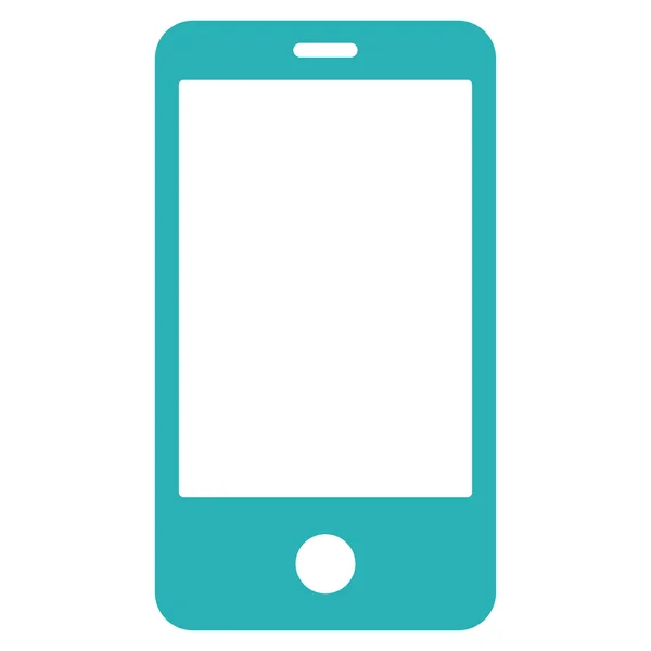 Smartphone ícone de cor ciano plana — Vetor de Stock