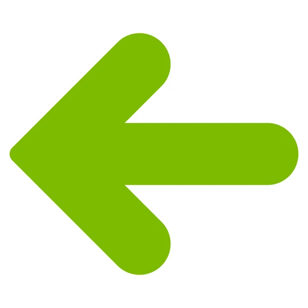 Arrow Left flat eco green color icon — Διανυσματικό Αρχείο