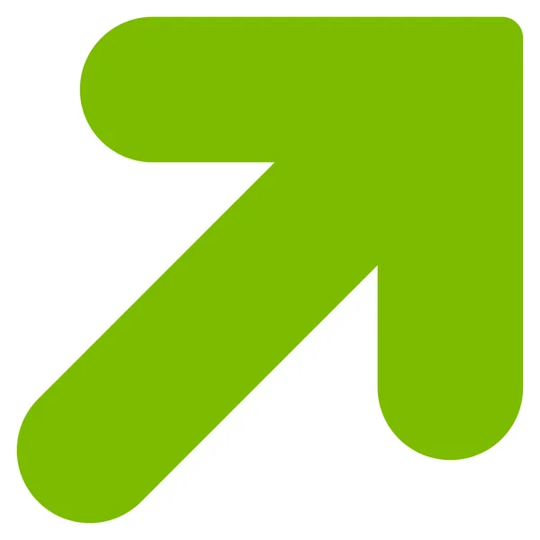 Стрелка вправо плоская эко-зеленая иконка цвета — стоковый вектор