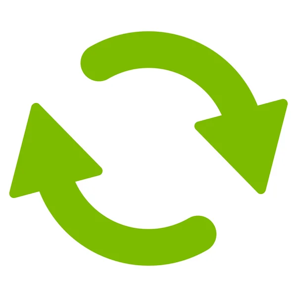 Refresh flat eco green color icon — 스톡 벡터