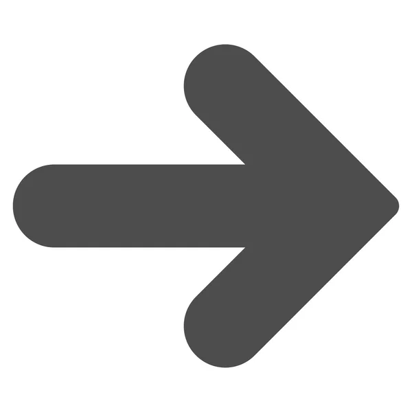 Freccia destra piatta icona di colore grigio — Vettoriale Stock