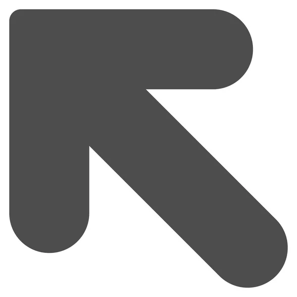 Arrow Up Left flat gray color icon — Stock vektor