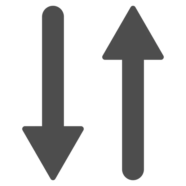 Frecce Exchange Verticale piatto icona di colore grigio — Vettoriale Stock