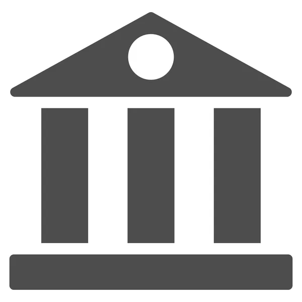 Піктограма плоского сірого кольору банку — стоковий вектор