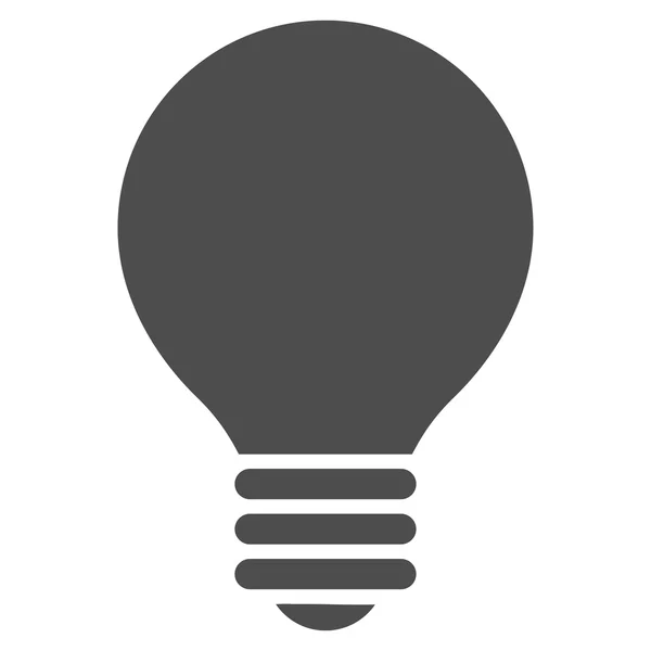 Electric Bulb flat gray color icon — Stok Vektör