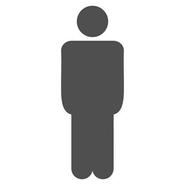 Man flat gray color icon — 스톡 벡터