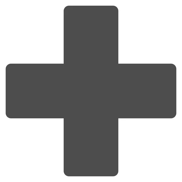 Plus flat gray color icon — Stockvector