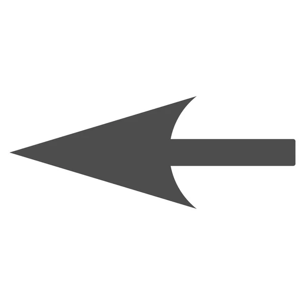 Sharp Left Arrow flat gray color icon — Stok Vektör