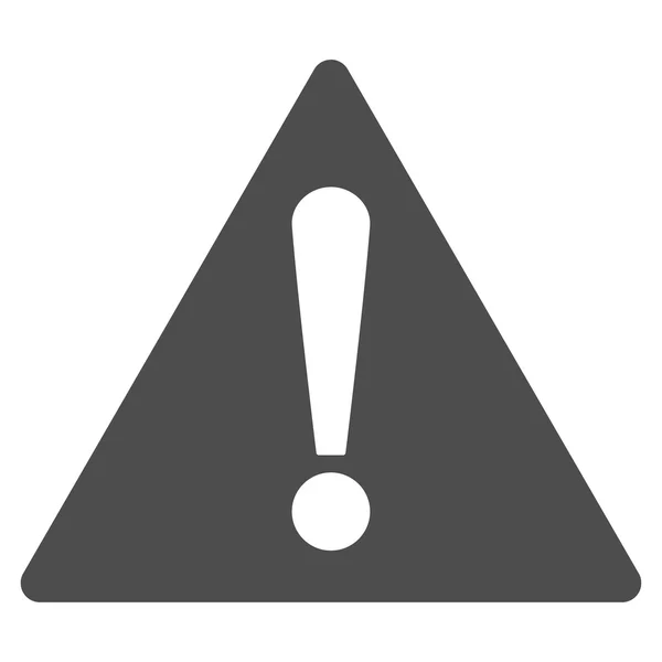 Warning flat gray color icon — Stock Vector