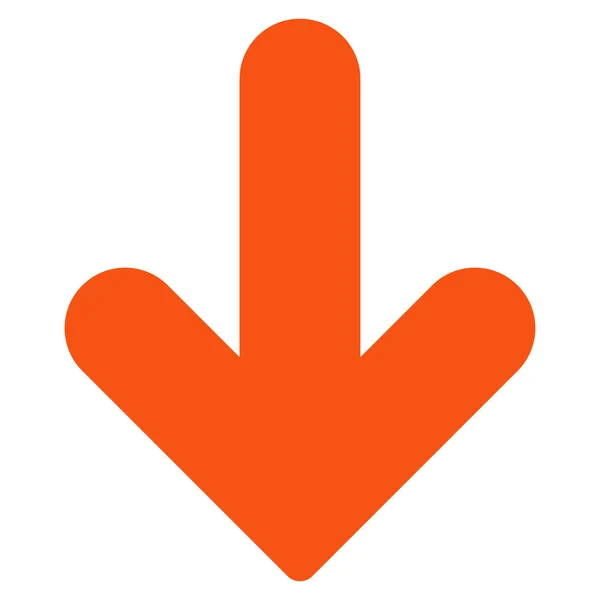 Arrow Down flat orange color icon — Stockový vektor