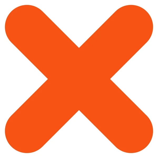 Cancel flat orange color icon — Stockvector