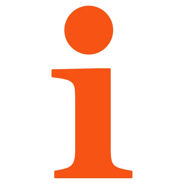 Info flat orange color icon — Stock Vector