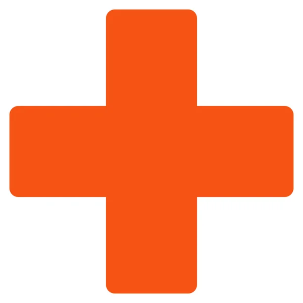 Plus flat orange color icon — Stockový vektor