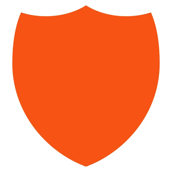 Escudo plano icono de color naranja — Vector de stock