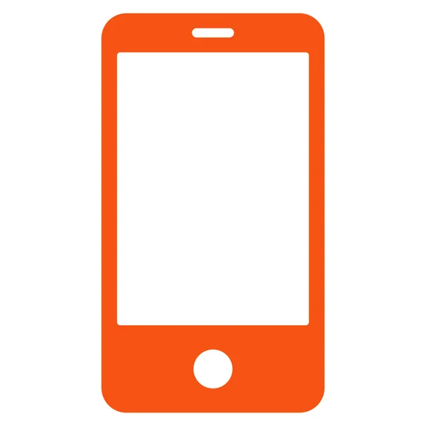 Піктограма плоского помаранчевого кольору смартфона — стоковий вектор